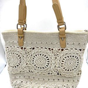 The Sak Silverwood Crochet Shopper Bag